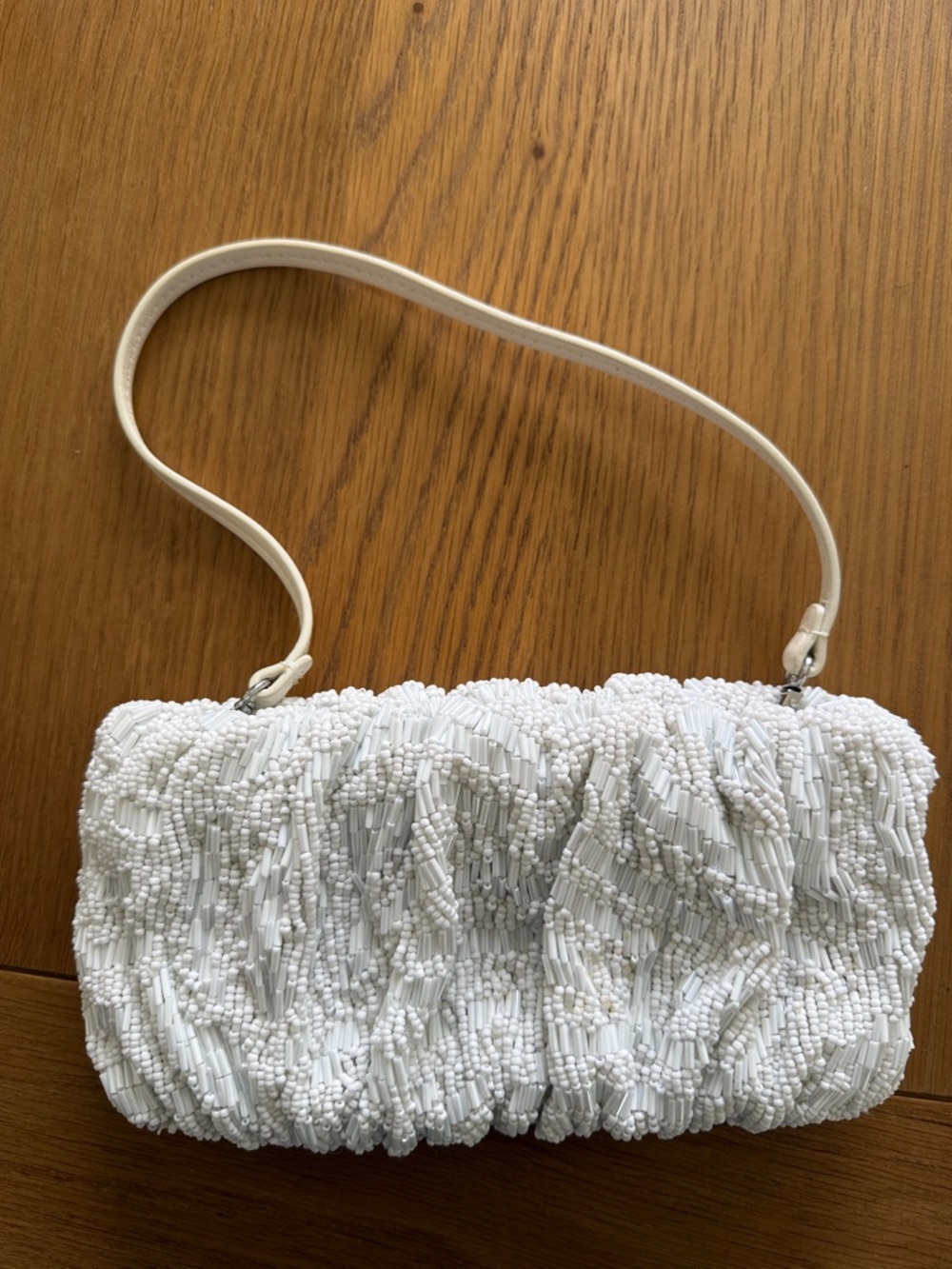 STAUD BEADED BEAN BAG CREAM SWIRL - Picture 6 of 11